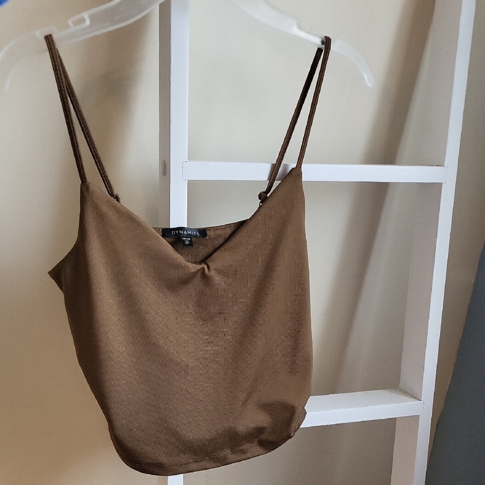 Brown Camisole V-Neck Top
